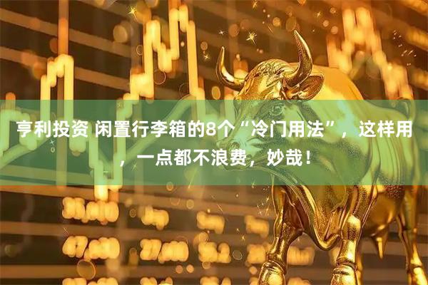 亨利投资 闲置行李箱的8个“冷门用法”，这样用，一点都不浪费，妙哉！